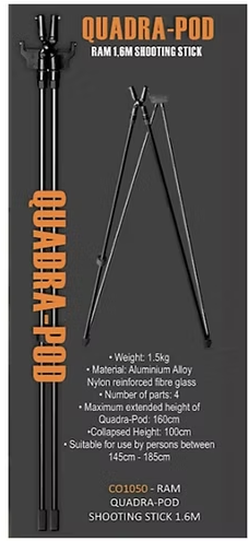 RAM Quadra-Pod Shooting Stick (1.6m)