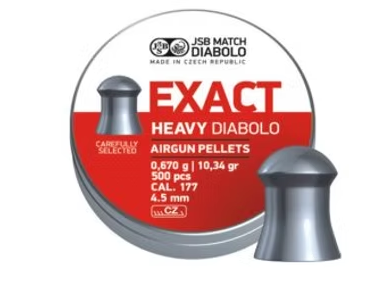 JSB Diabolo Exact Heavy Pellets .177/4.52 mm - 500 Pieces