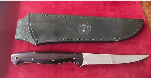 Jan A. Nell Custom Boning Knife with Ebony Handle