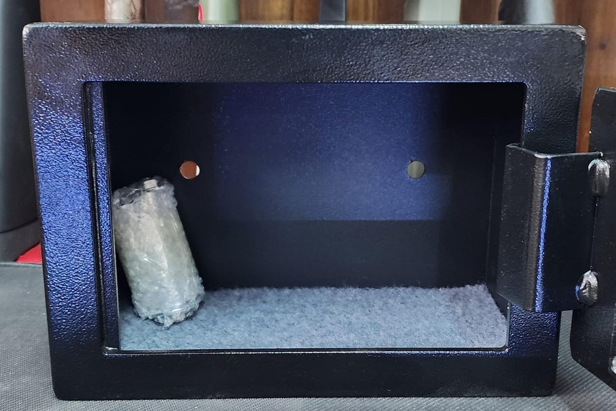 Interior of the Buffalo River Platinum pistol and ammo safe