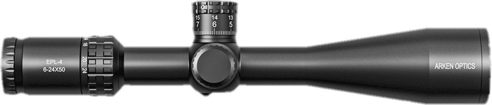 Arken Optics EPL4 6-24×50 FFP MIL VHR Illuminated Reticle with Zero Stop – 30mm Tube