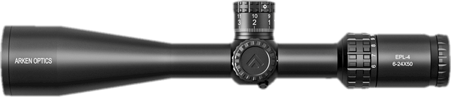 Arken Optics EPL4 6-24×50 FFP MIL VHR Illuminated Reticle with Zero Stop – 30mm Tube