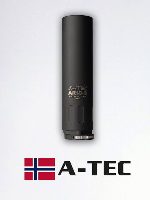 A-TEC .223 AR40 3 RIFLE SILENCER 1/2-28 UNEF