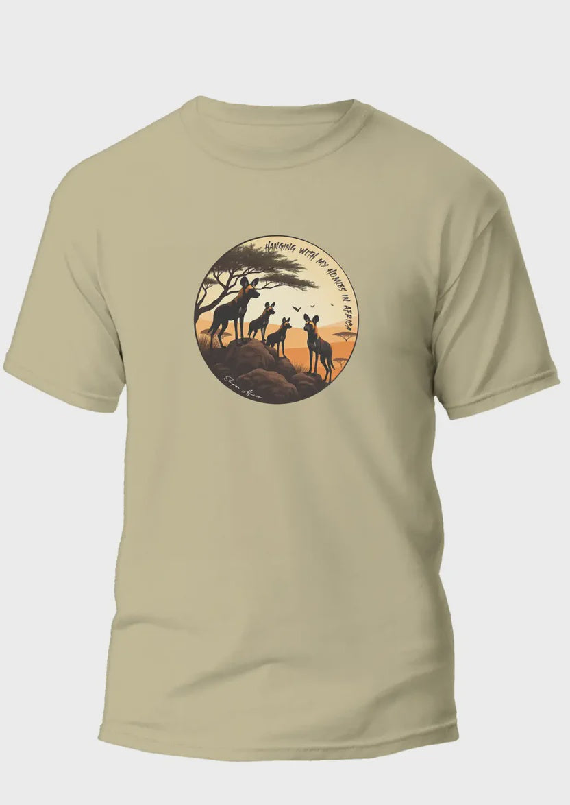 Sniper - Wild Dogs Mens T- Shirt - Walnut