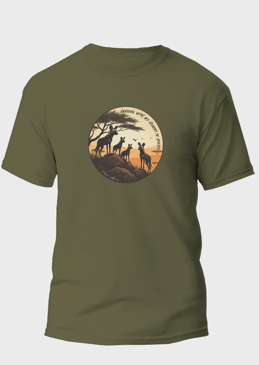 Sniper - Wild Dogs Mens T- Shirt - Olive